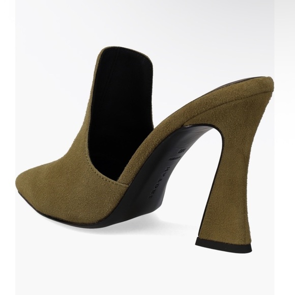 Natori Women’s Minh Pointed Toe Suede Olive Green Mule Sz 7.5 - Picture 4 of 5